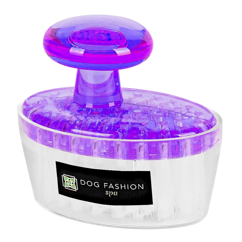 Dog Fashion Spa Purple Face and Paw Brush