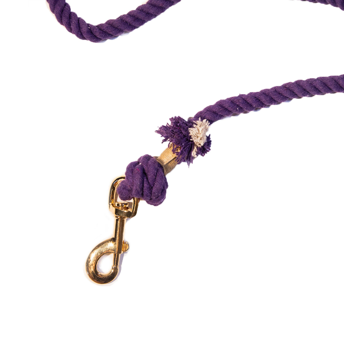 Glow Pups: Purple Boho Chic Cotton Rope Dog Leash