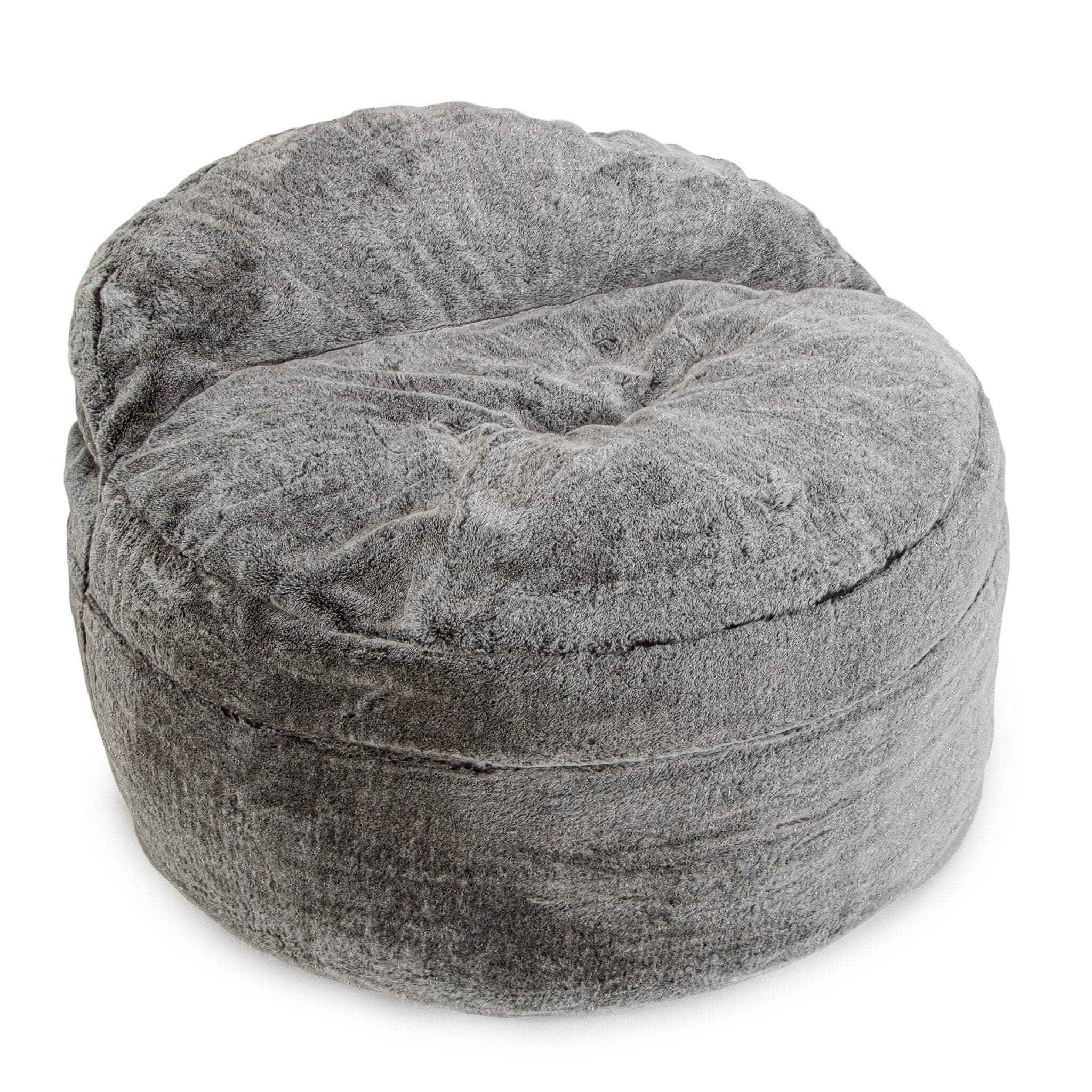 CordaRoy's Queen Faux Fur Nest Convertible Bean Bag Chair