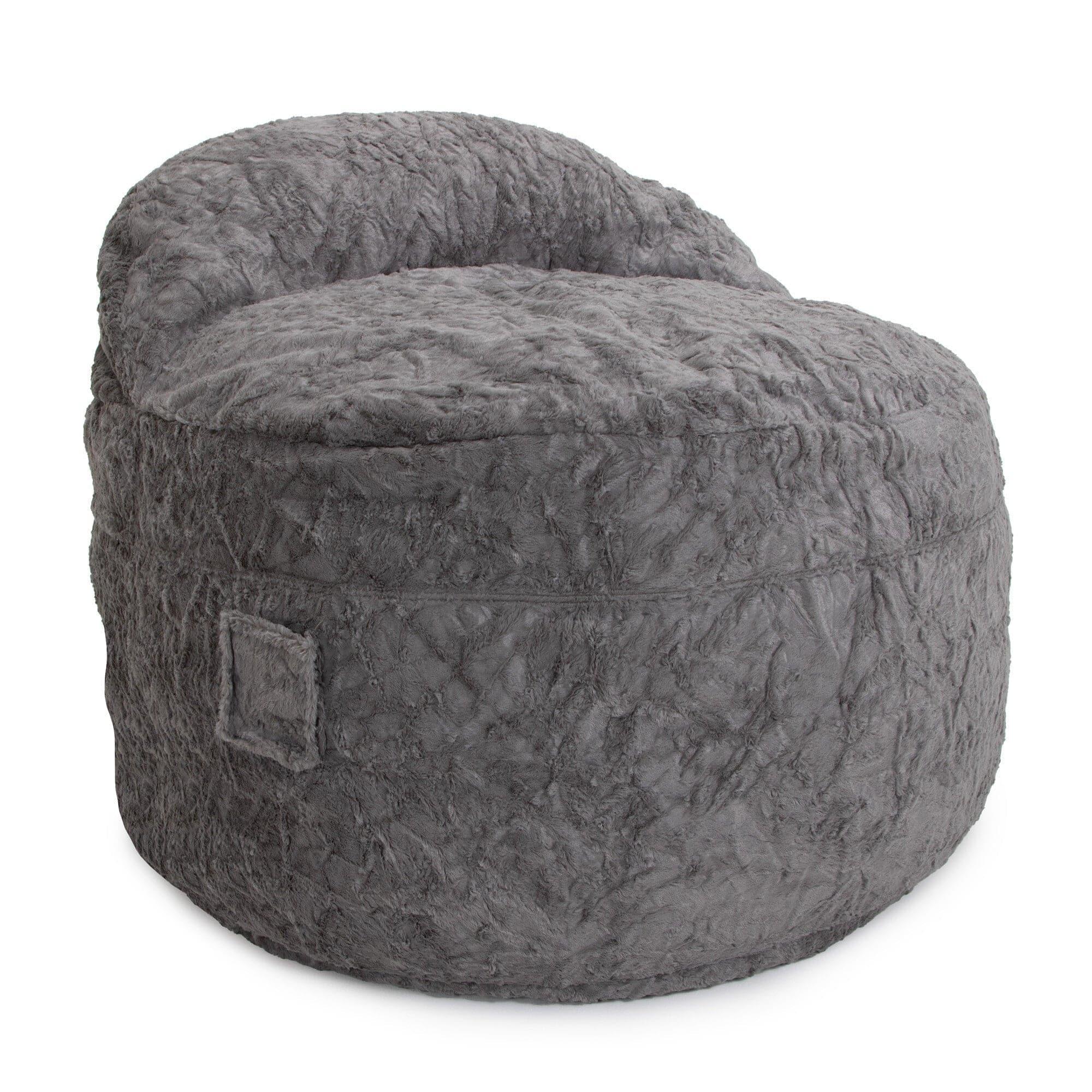 CordaRoy's Queen Faux Fur Nest Convertible Bean Bag Chair