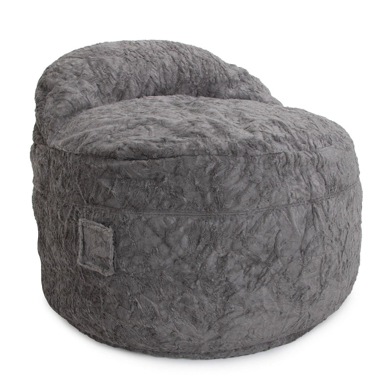 CordaRoy's Queen Faux Fur Nest Convertible Bean Bag Chair