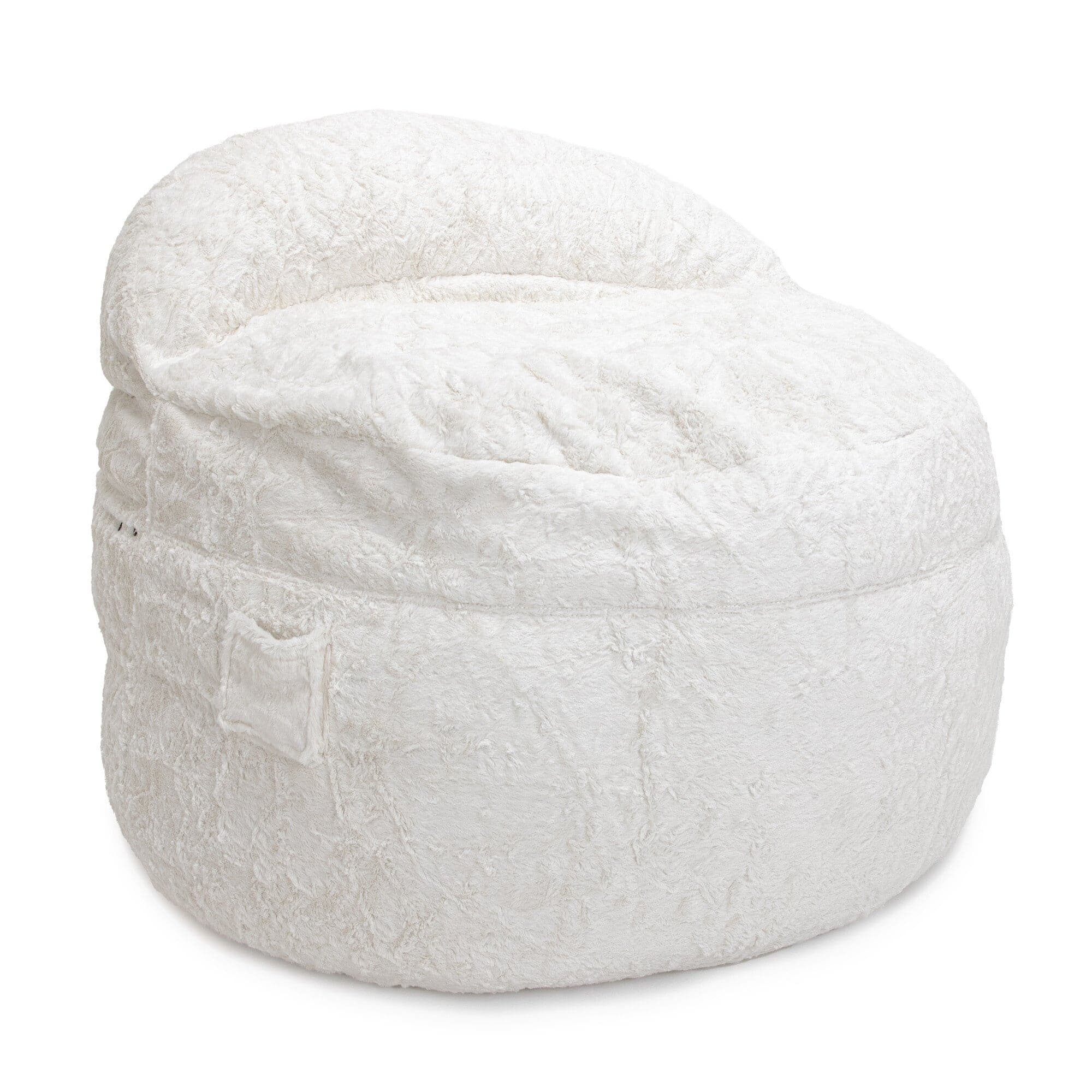 CordaRoy's Queen Faux Fur Nest Convertible Bean Bag Chair
