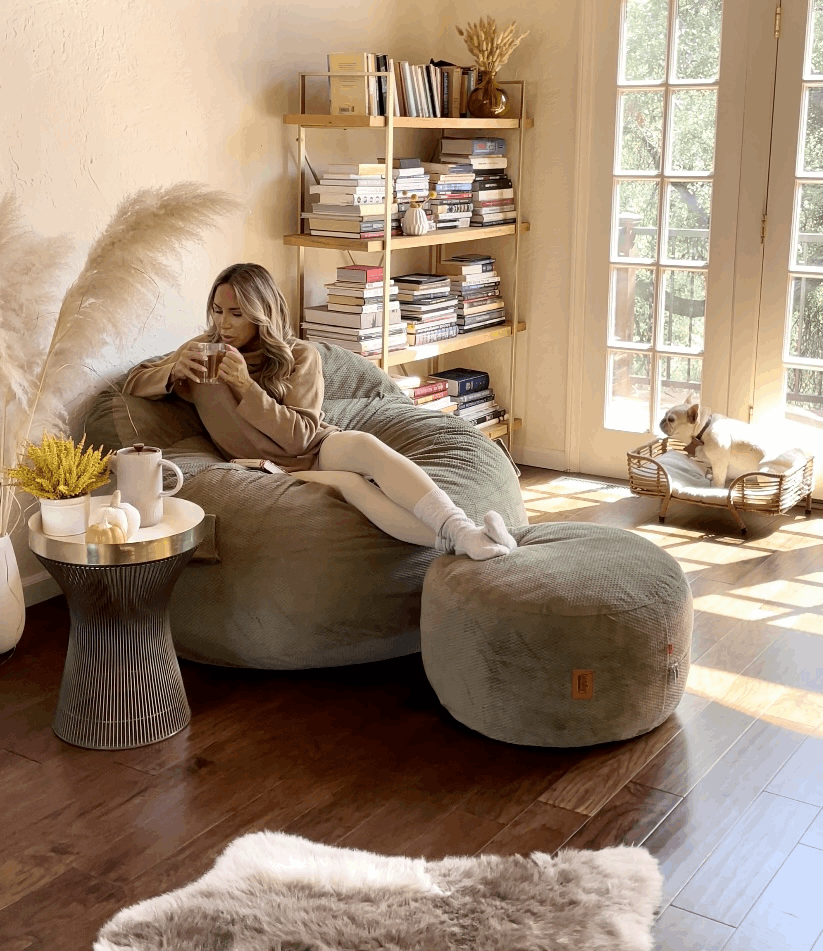 CordaRoy's Queen Chenille Nest Convertible Bean Bag Chair