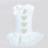 Hello Doggie Queen of Hearts Dog Dress Faux Fur Satin Swarovski Crystals Crystal Pet Dress