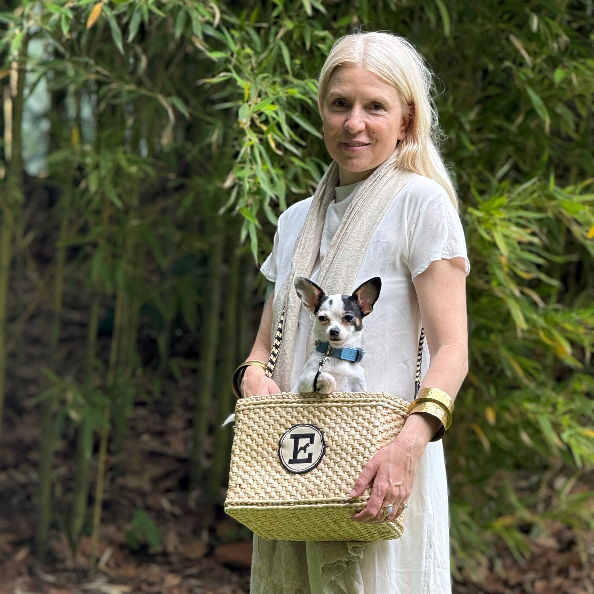 Raffia Nest Bag: Couture Hand-Woven Dog Carrier | Italian Luxury