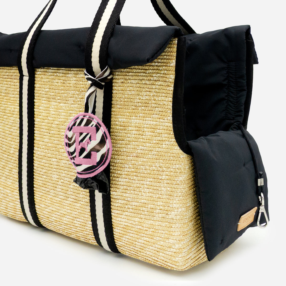 Raffia Rose: Luxury Handwoven Dog Carrier | Summer Chic