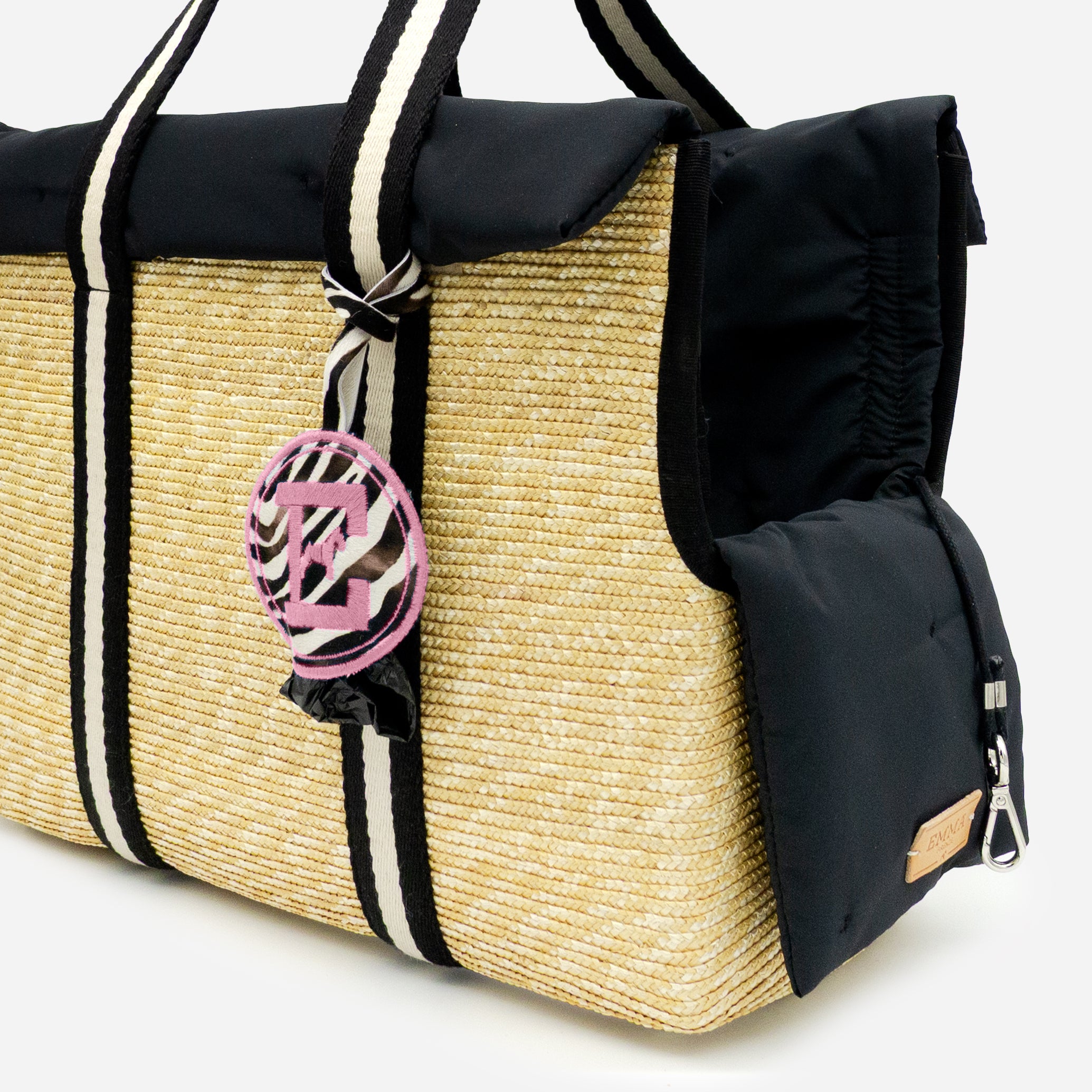 Raffia Rose: Luxury Handwoven Dog Carrier | Summer Chic