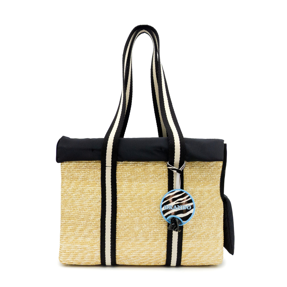 Raffia Sky: Designer Handwoven Dog Carrier | Breathable Summer Luxury