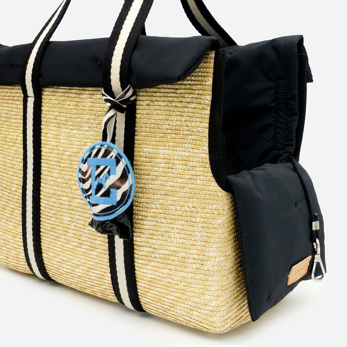 Raffia Sky: Designer Handwoven Dog Carrier | Breathable Summer Luxury