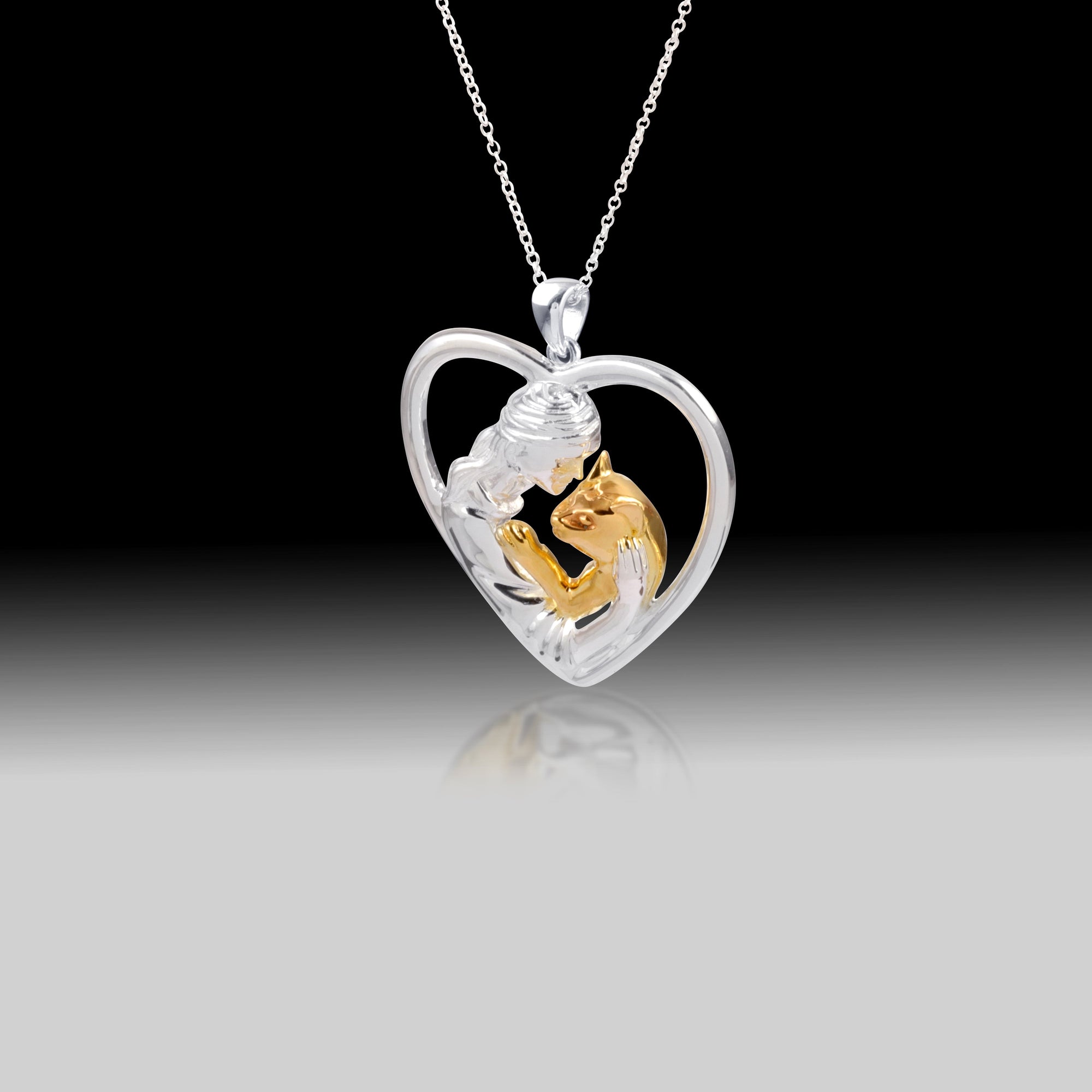 Fur-ever Bond Necklace- 925 Sterling Silver Two Tone