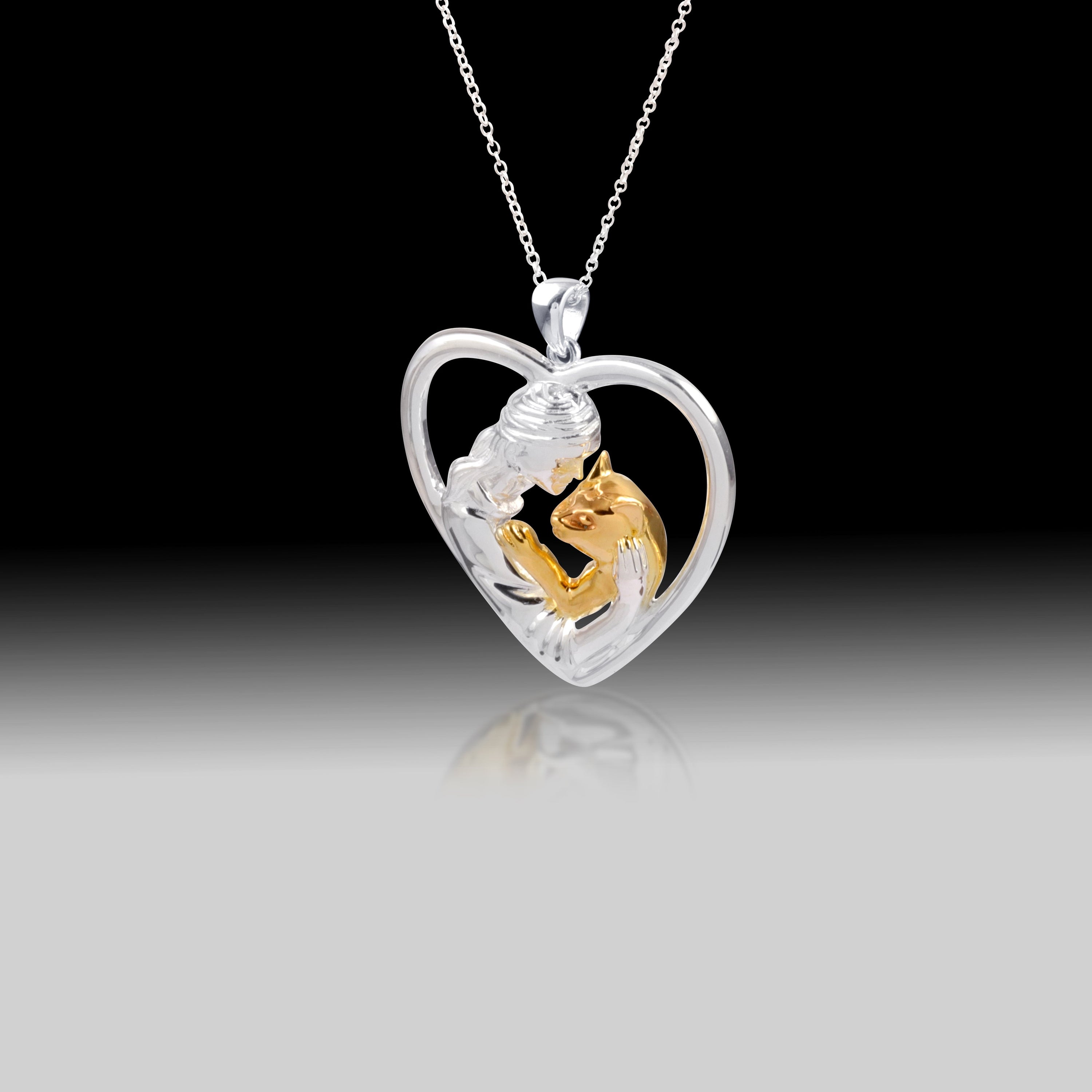 Fur-ever Bond Necklace- 925 Sterling Silver Two Tone