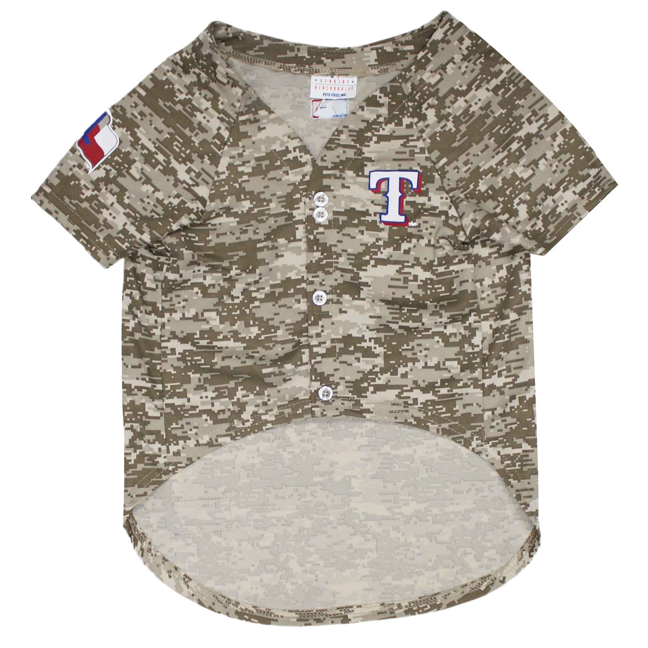 MLB Texas Rangers Camo Mesh Pet Jersey
