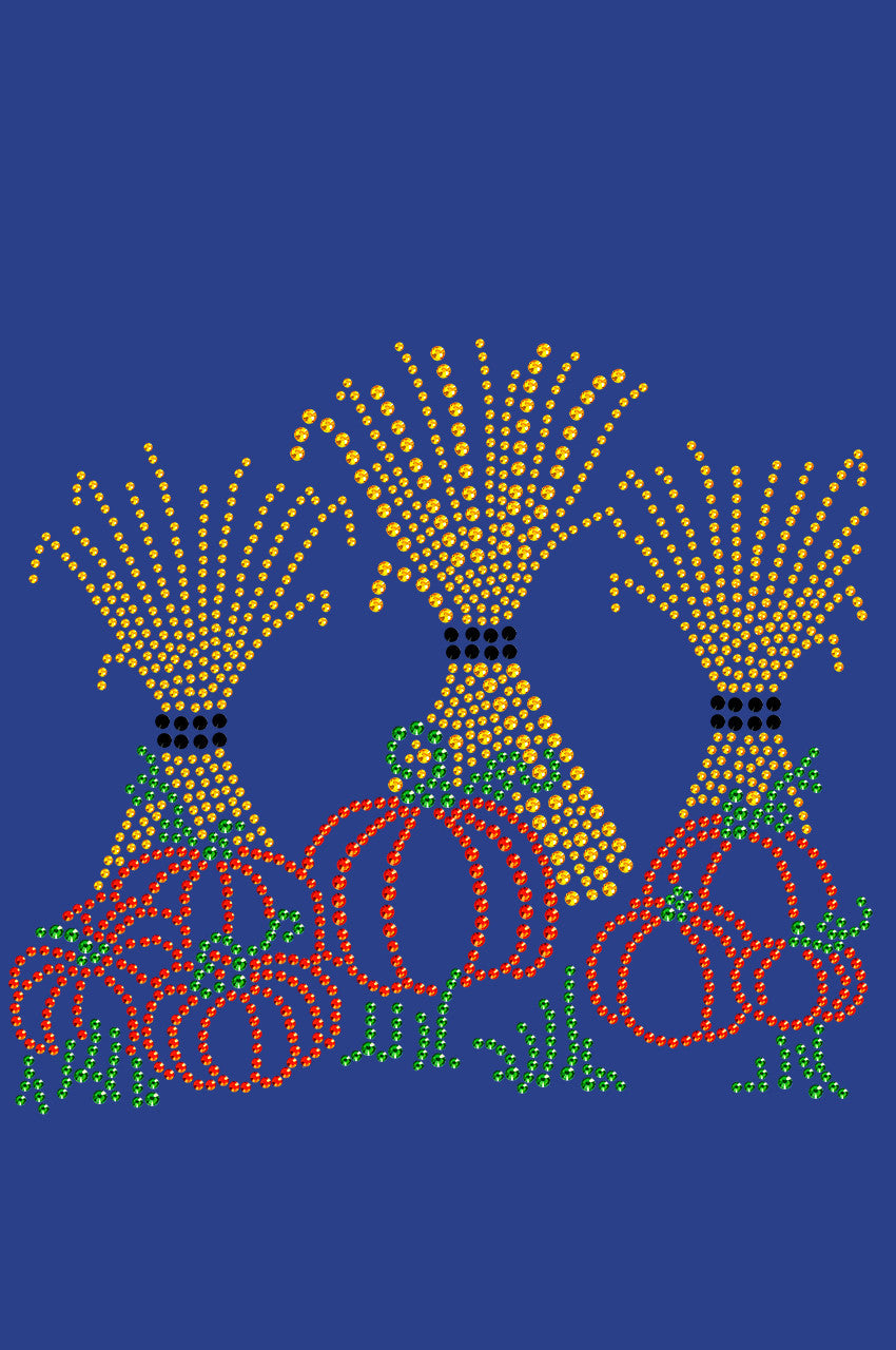 Hay Stacks & Pumpkins - Womens T-shirt