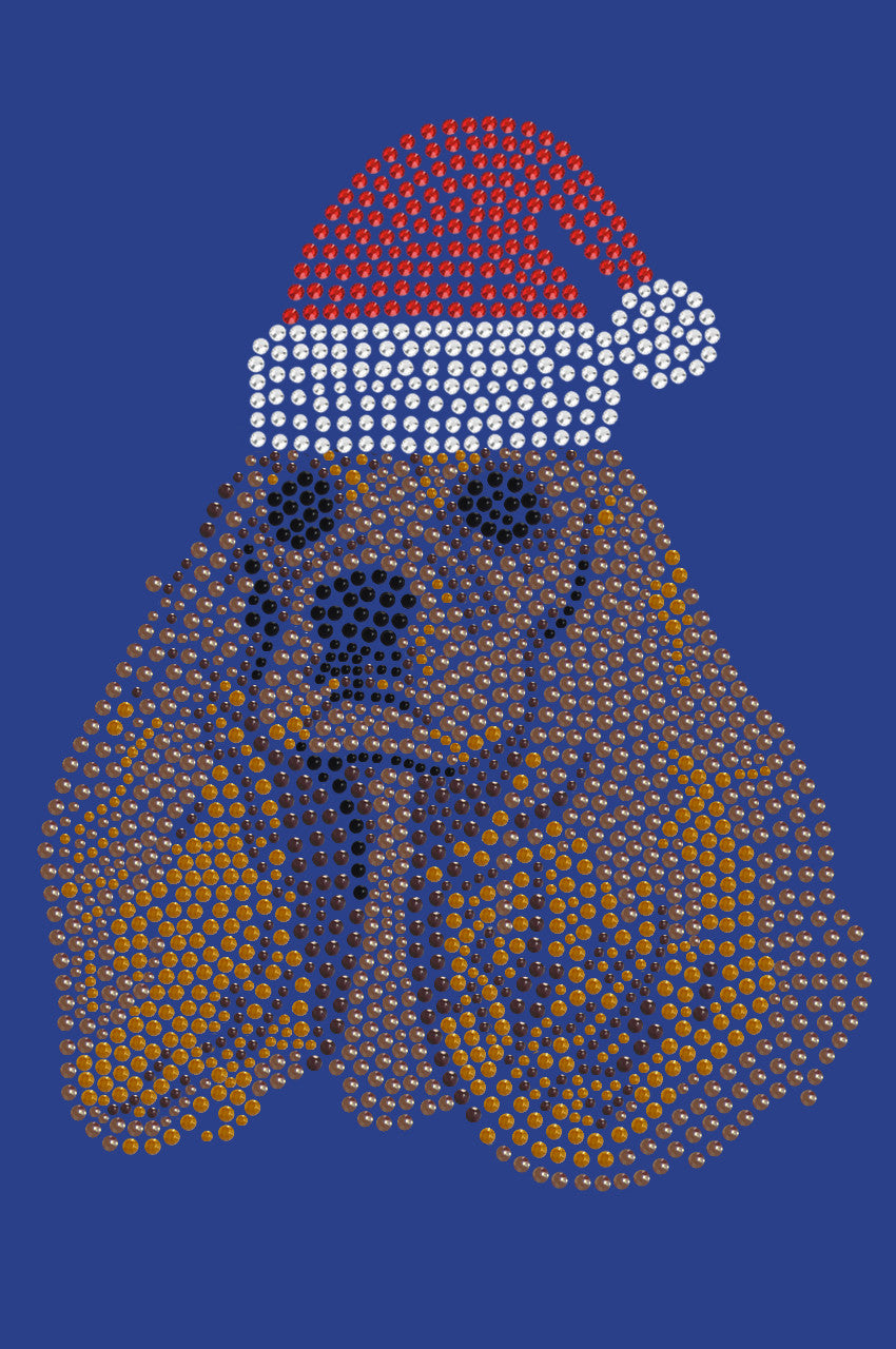 Cocker Spaniel with Santa Hat - Womens T-shirt