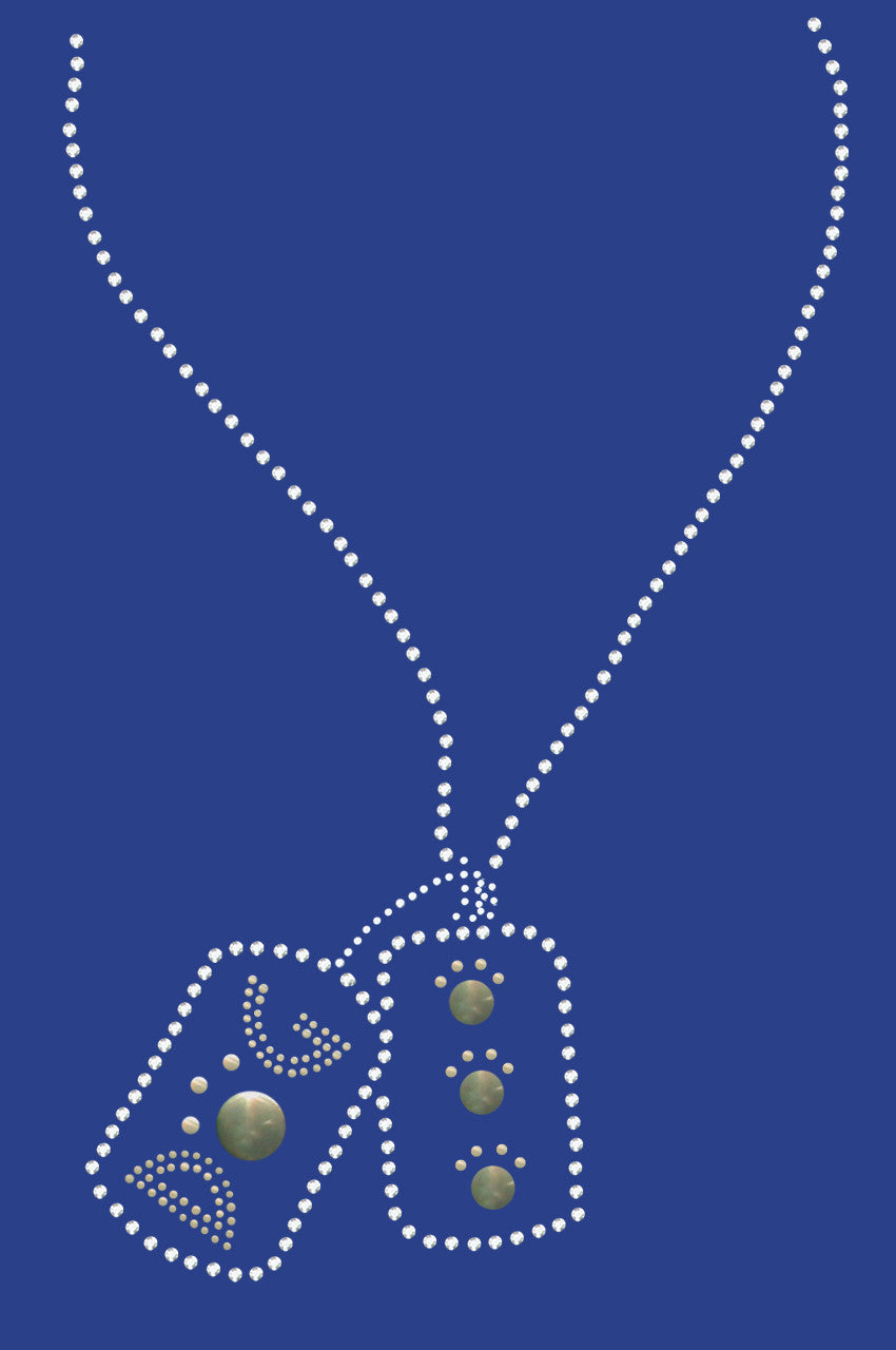 Dog Tag Necklace 1- Womens T-shirt