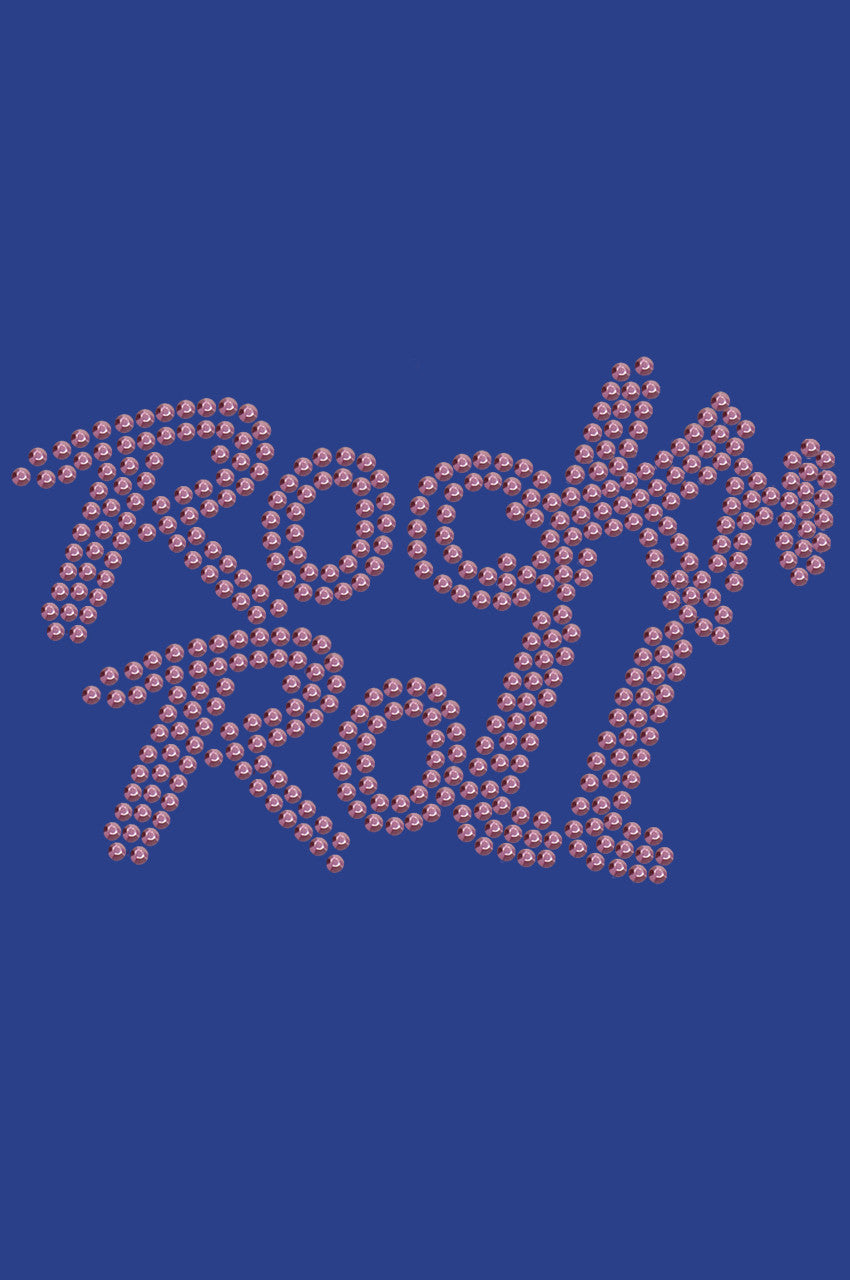 Rock n Roll (Pink Rhinestuds) - Womens T-shirt