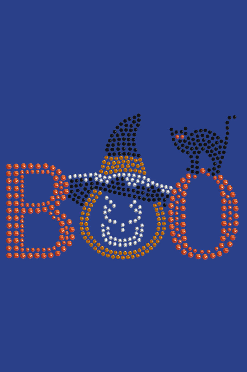 Boo - Hat and Cat - Womens T-shirt