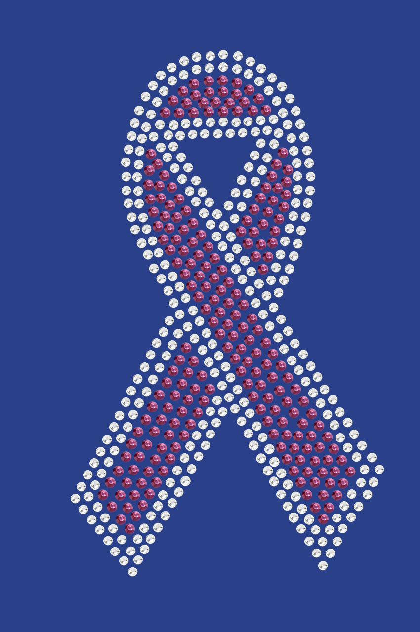 Ribbon (Pink with Clear Rhinestones) - Women's T-shirt