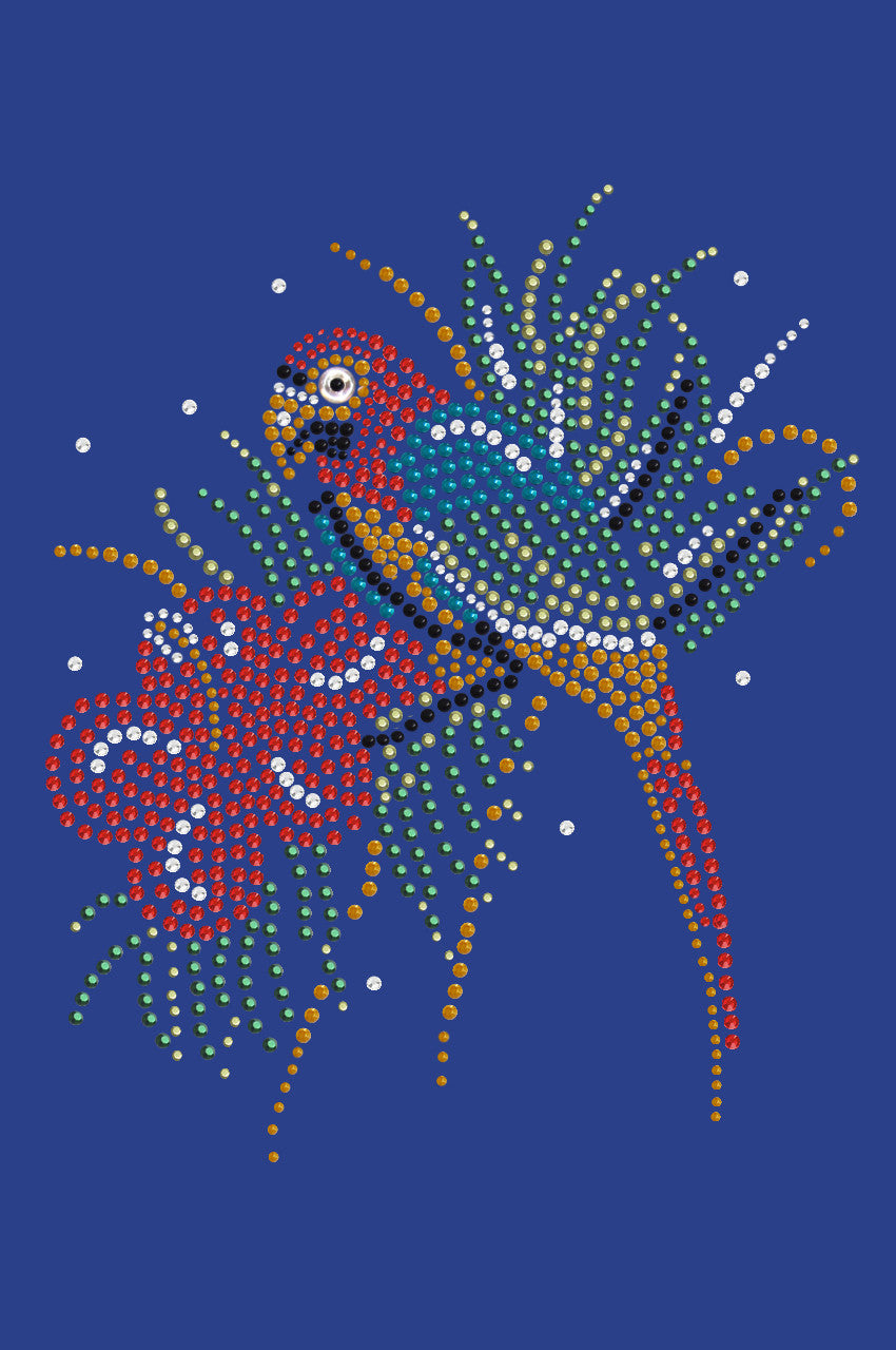 Parrot with Hibiscus - Womens T-shirt