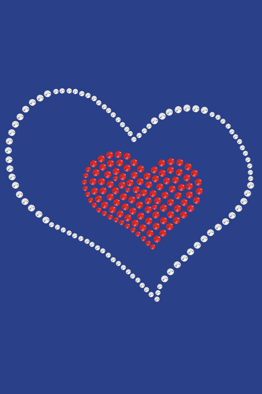 Red Heart inside Heart - Womens T-shirt