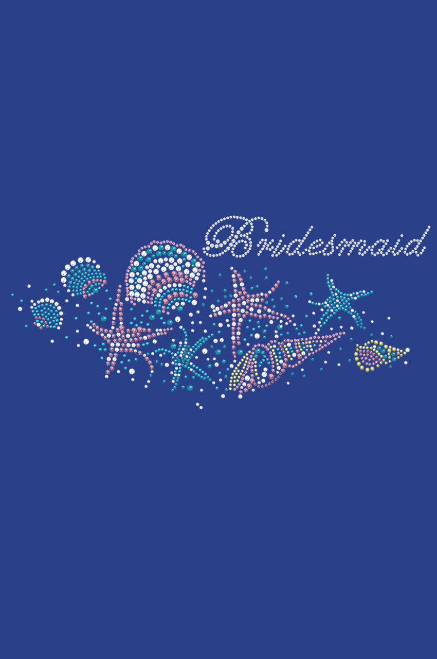 Bridesmaid with Seashells- Womens T-shirt