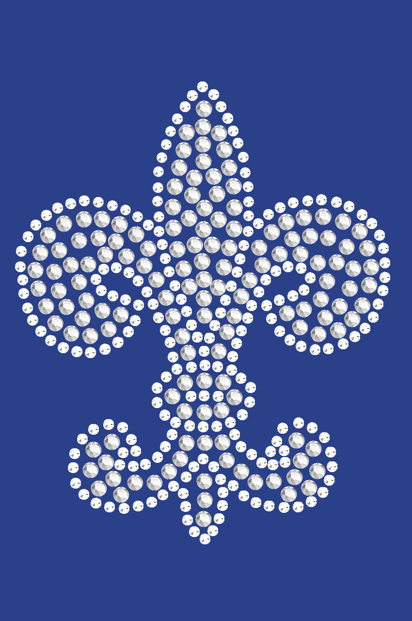 Fleur de Lis (Rhinestone & rhinestuds) - Bandanna