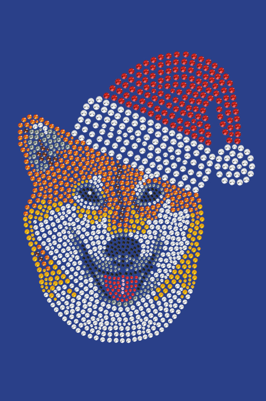 Shiba Inu with Santa Hat - Womens Tee