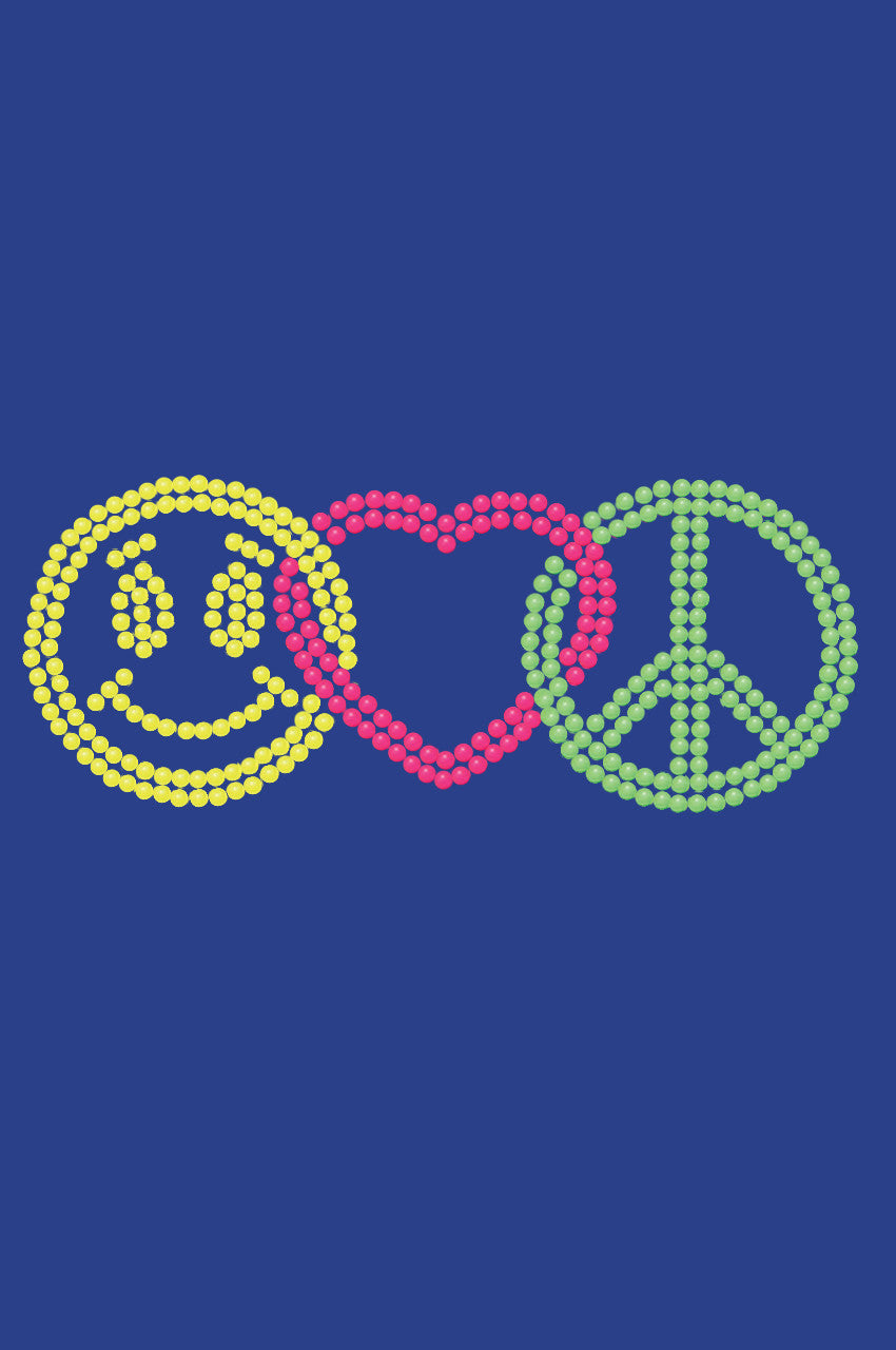 Smiley Face, Love, Peace - Women's T-shirt