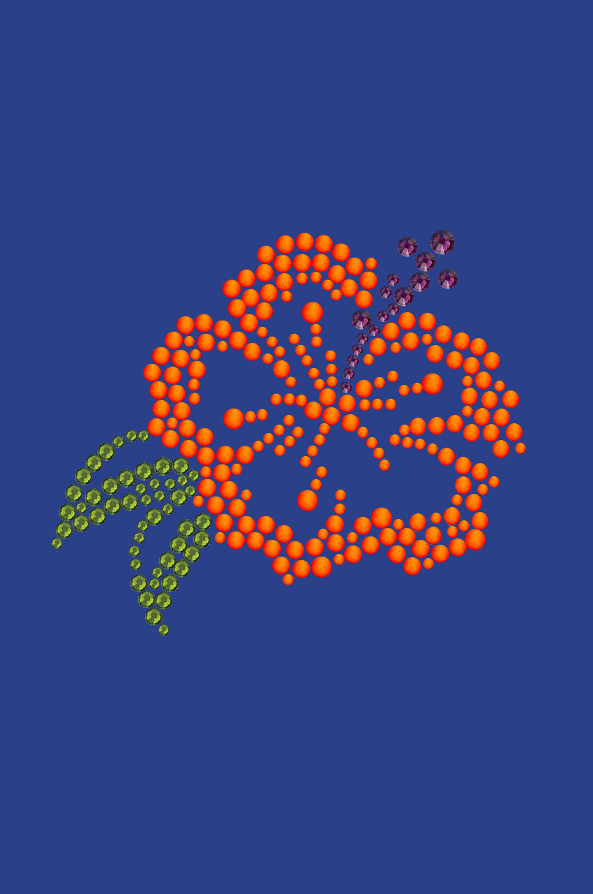 Orange Hibiscus - Womens T-shirt