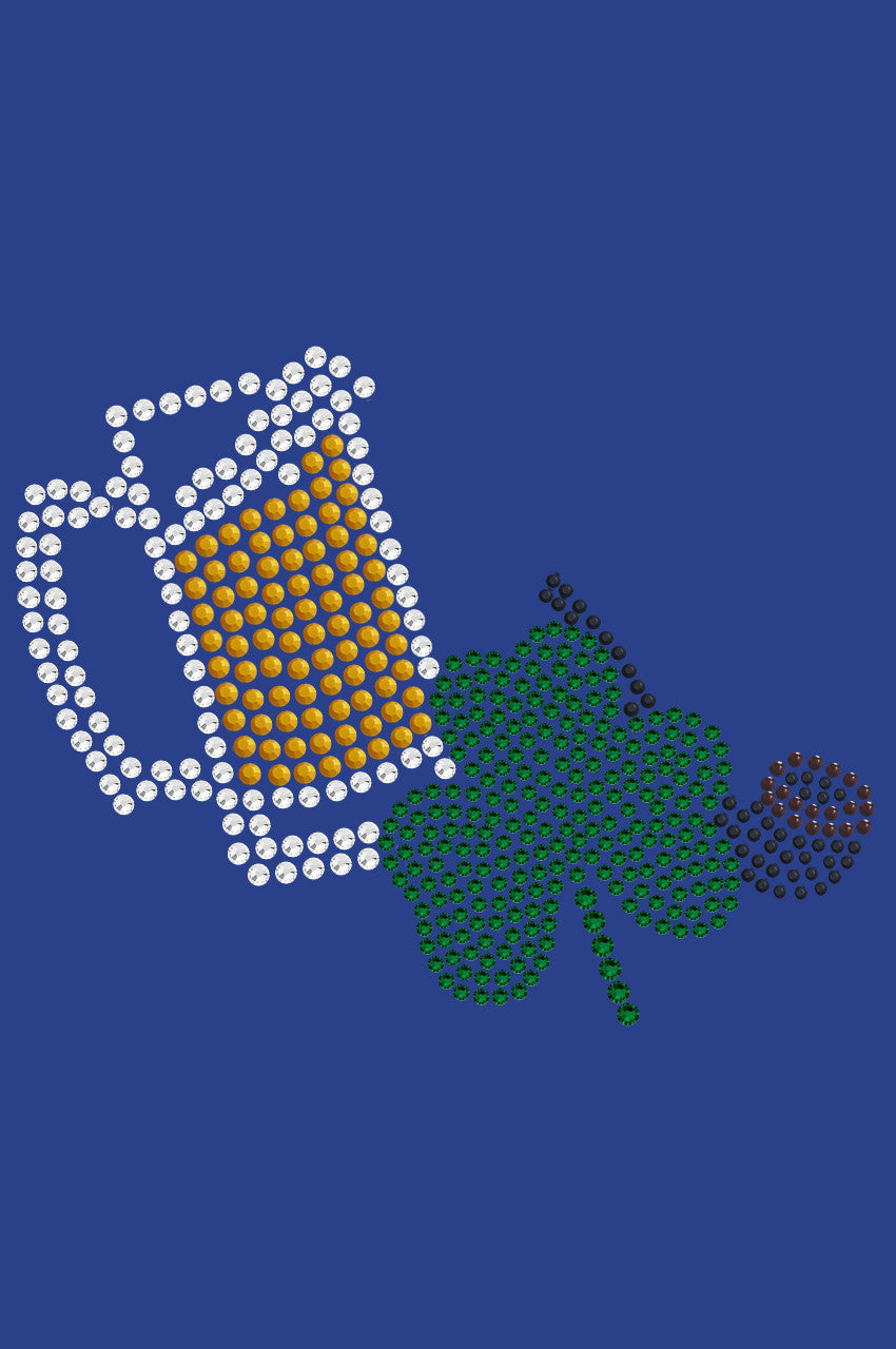 Beer Mug, Clover, & Pipe - Womens T-shirt