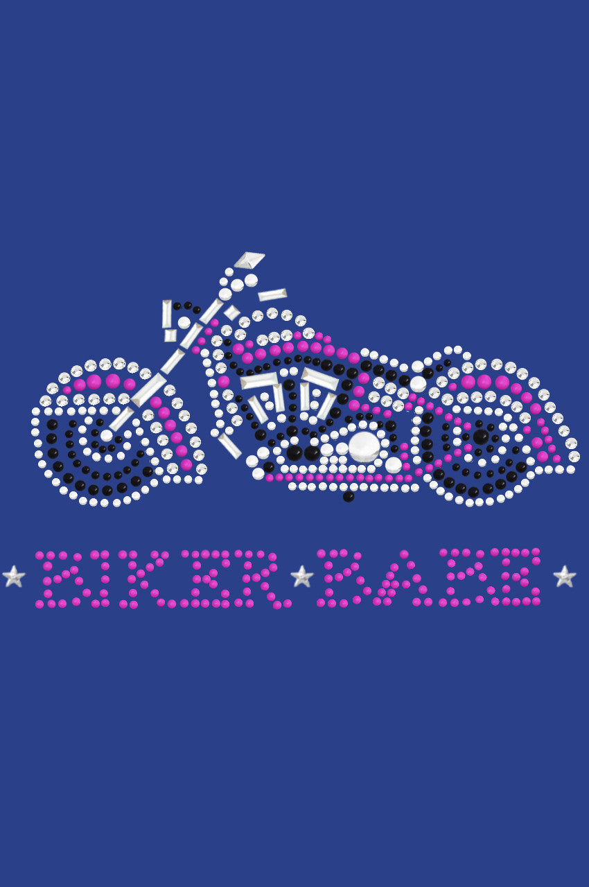 Biker Babe - Pink Motorcycle - Women's T-shirt