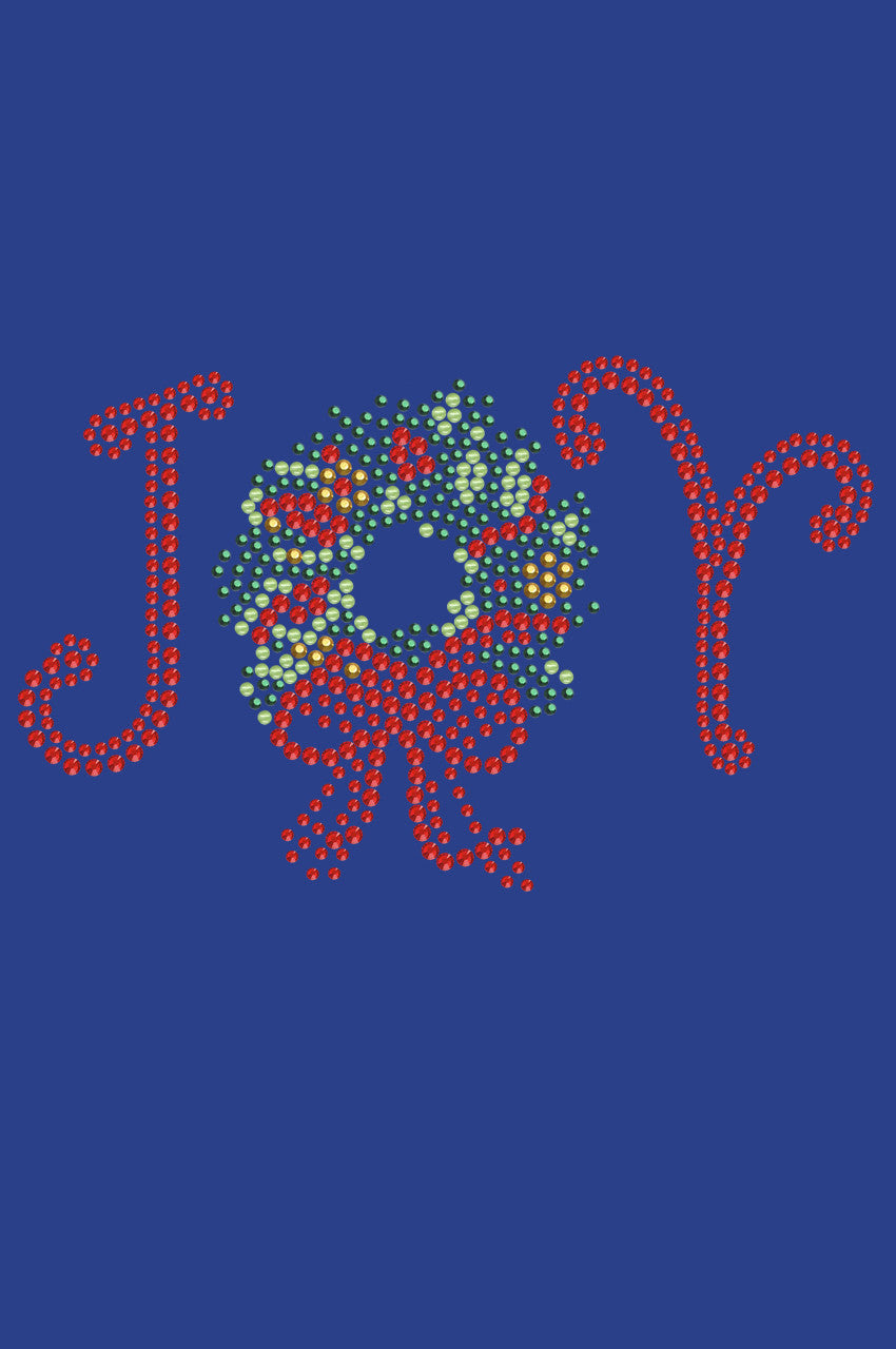 Joy Christmas Wreath - Womens T-shirt