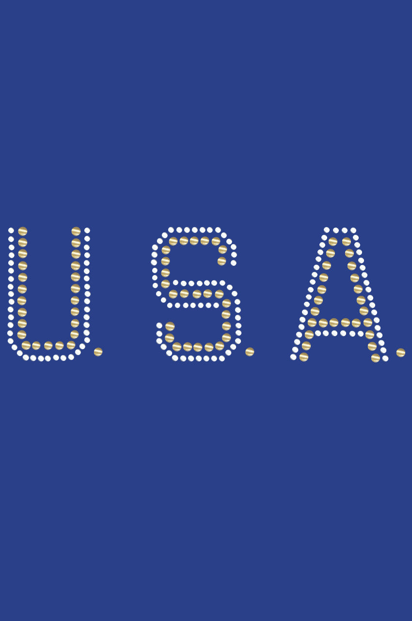 USA (Gold & Silver Nailheads) - Womens T-shirt