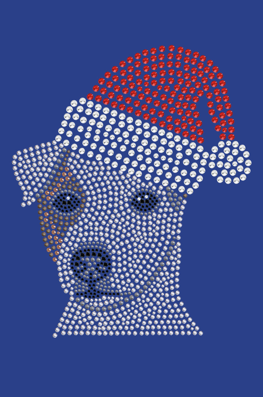 Jack Russell Terrier with Santa Hat - Womens T-shirt
