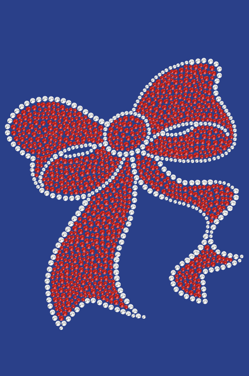 Red Rhinestone Bow - Womens Tee