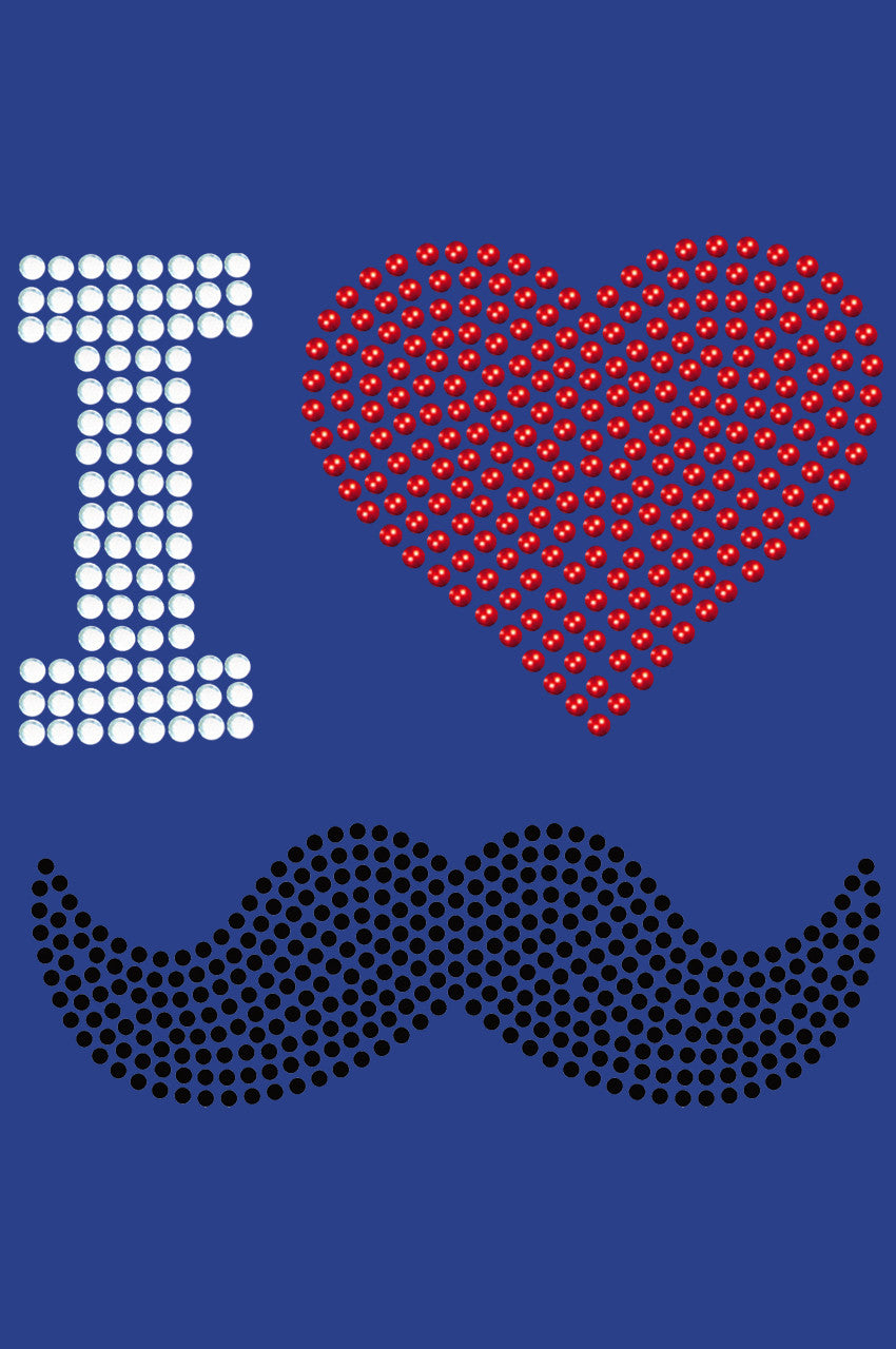 I Love Mustache Bandanna