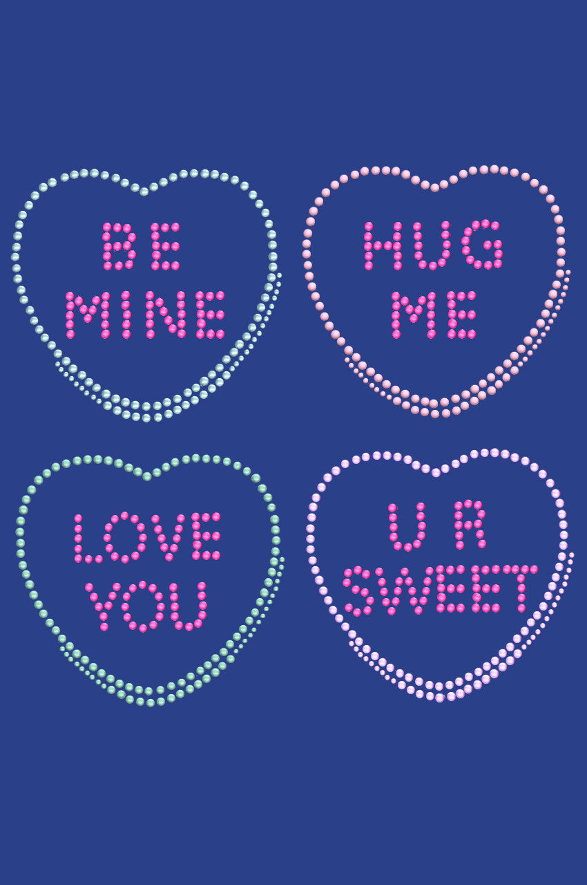 Candy Conversation Hearts - Womens T-shirt