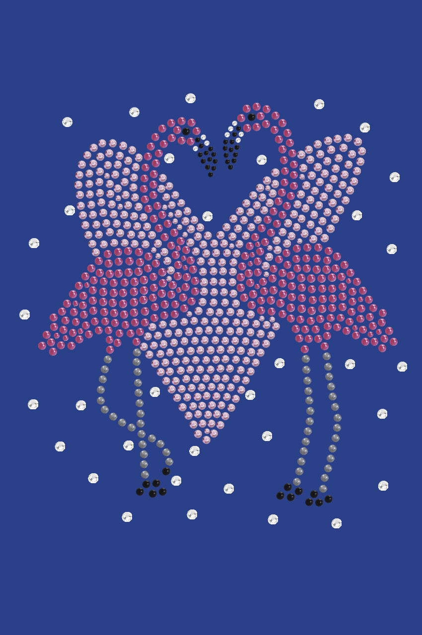 Flamingos with Heart- Womens Tee