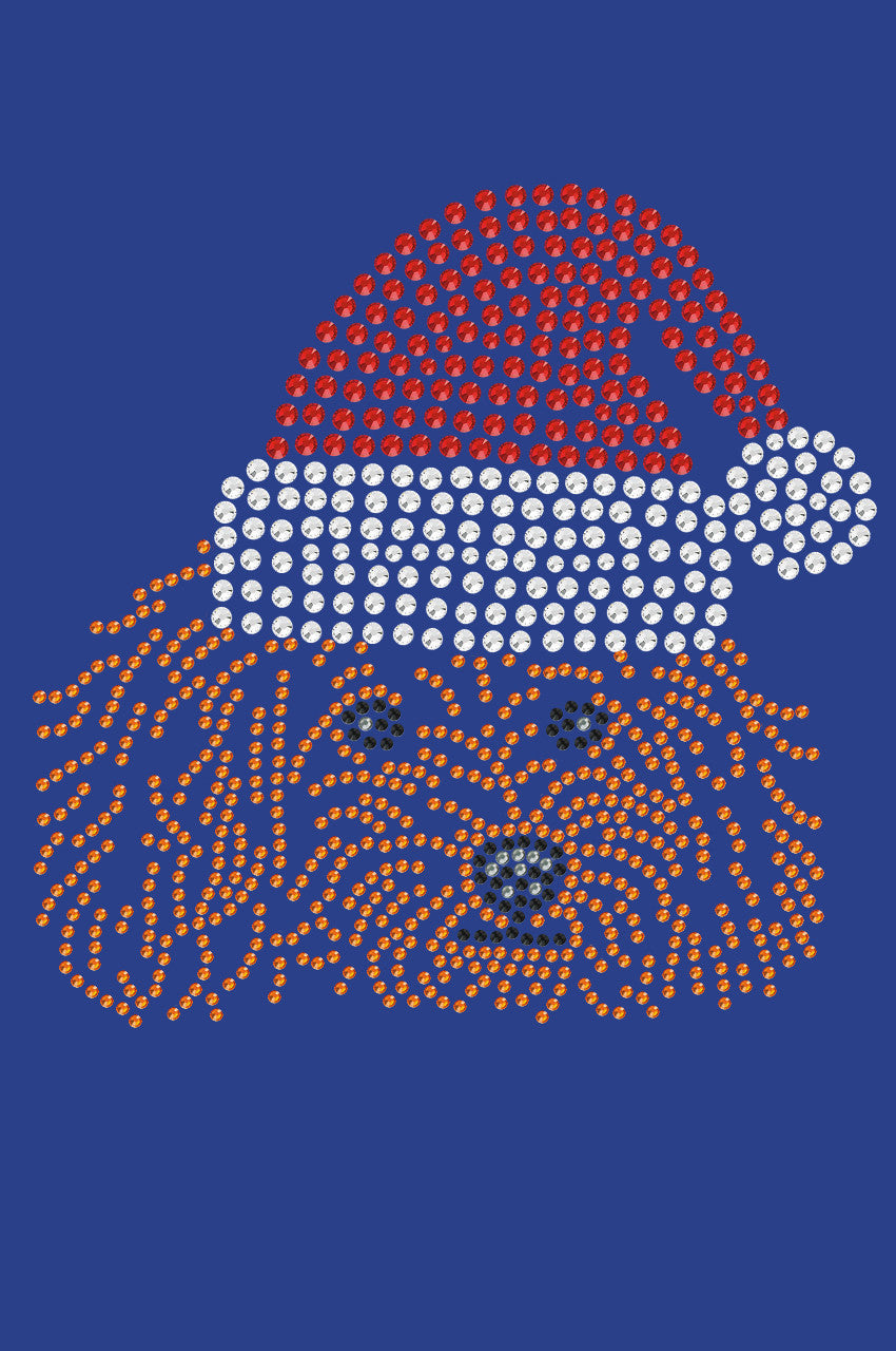 Poodle (Teddy) with Santa Hat - Bandana