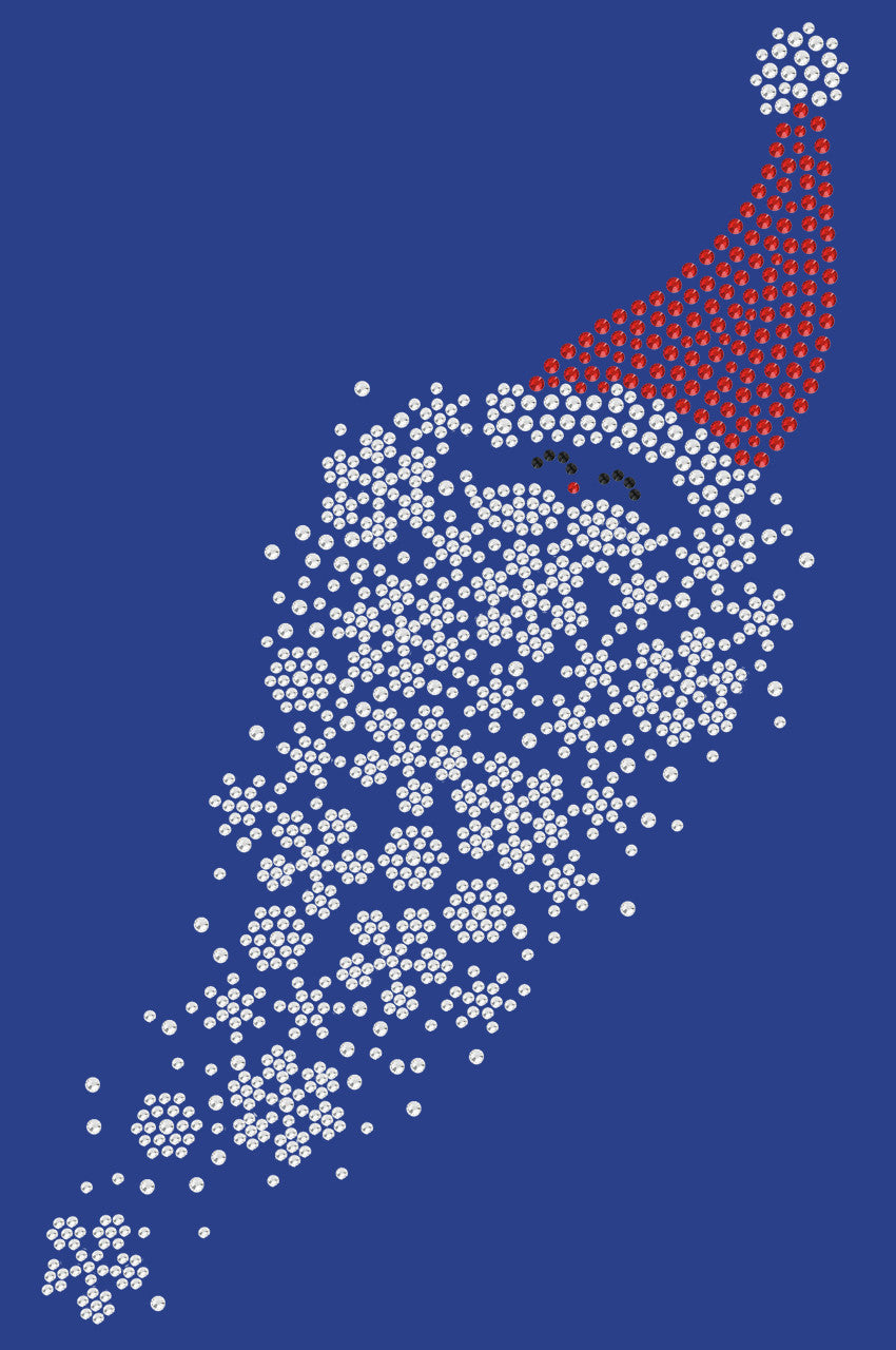 Santa Face with Snowflake Beard - Womens T-shirt