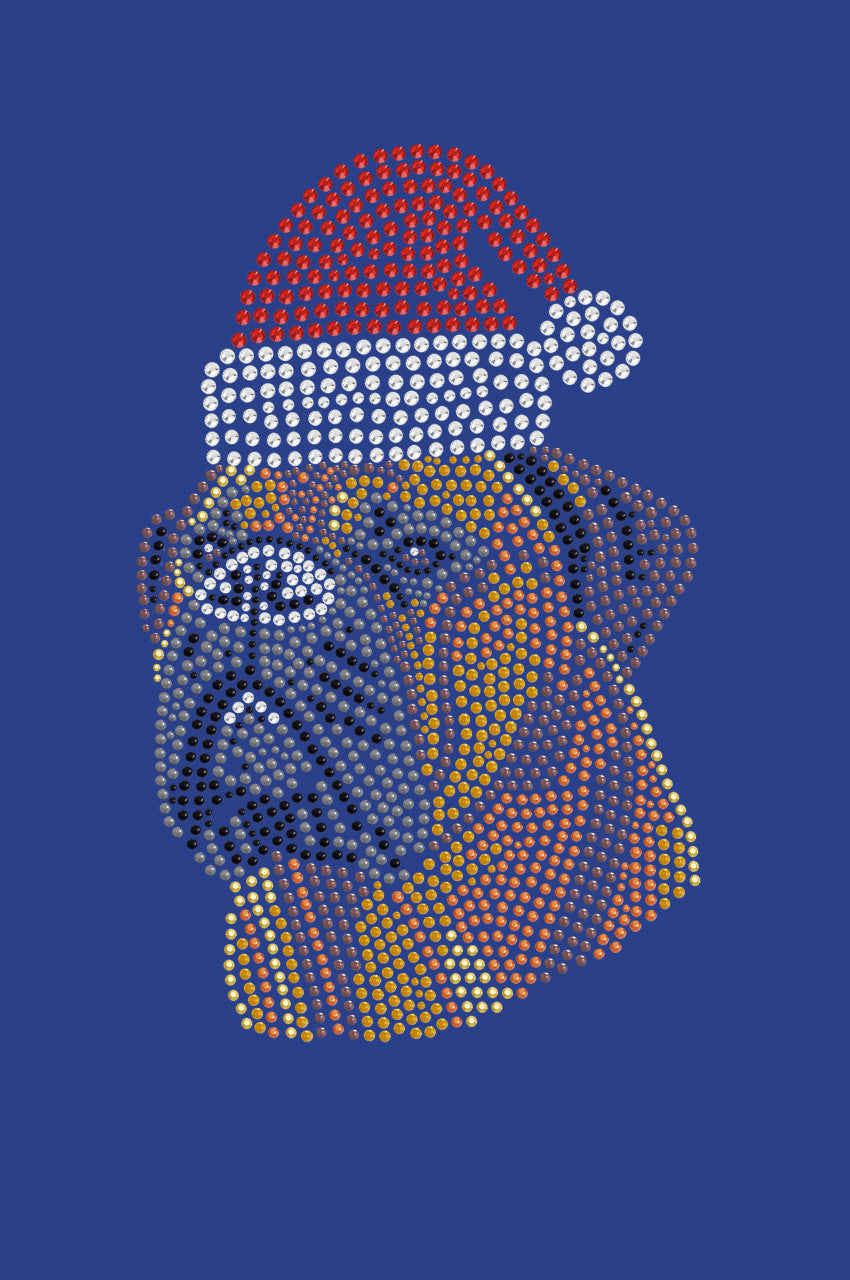 Bullmastiff with Santa Hat - Womens Tee