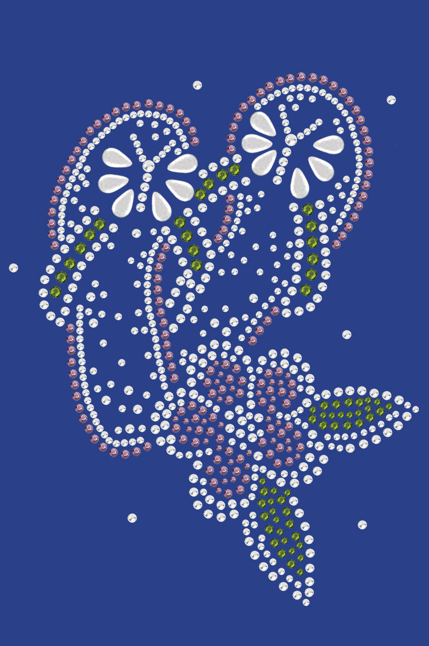 Pink Flip Flops with Flowers - Womens T-shirt