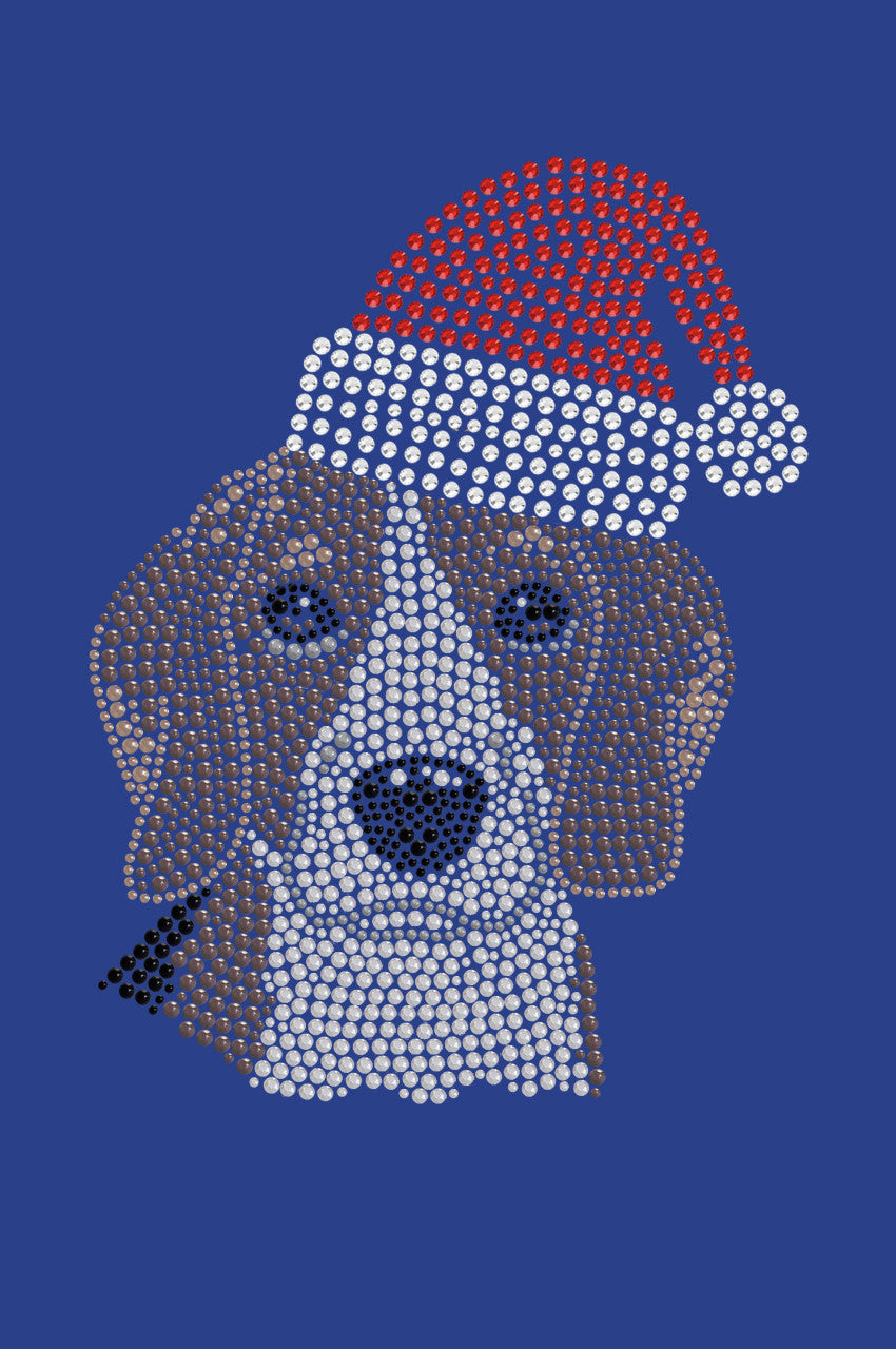 Beagle with Santa Hat - Womens Tee