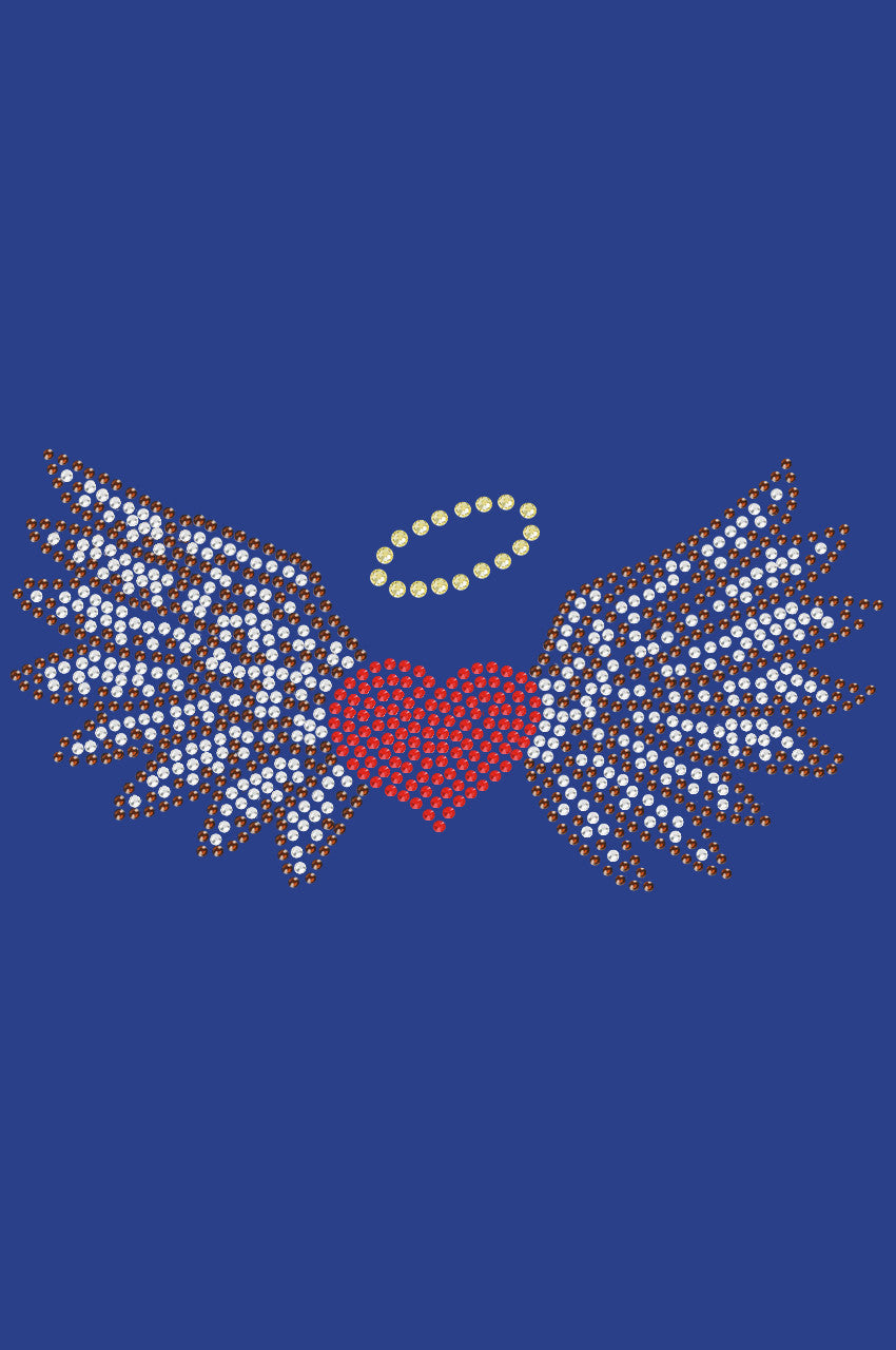 Heart with Wings & Halo - Womens T-shirt