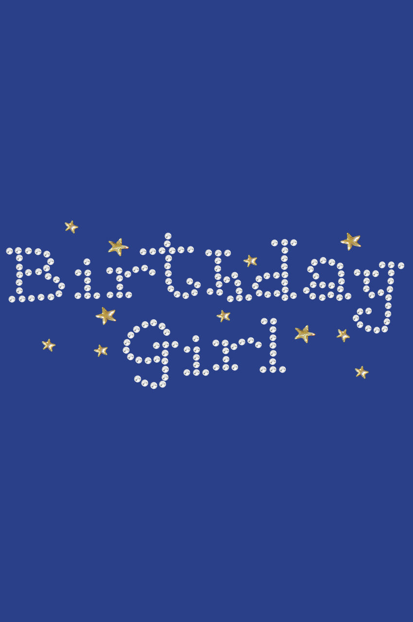 Birthday Girl with Stars - Womens T-shirt