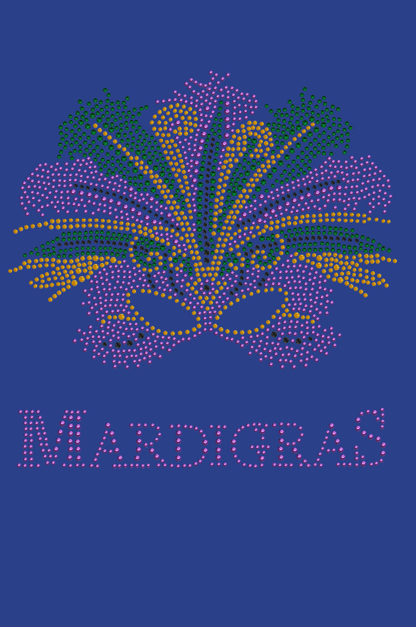 Madi Gras with Mask - Womens T-shirt