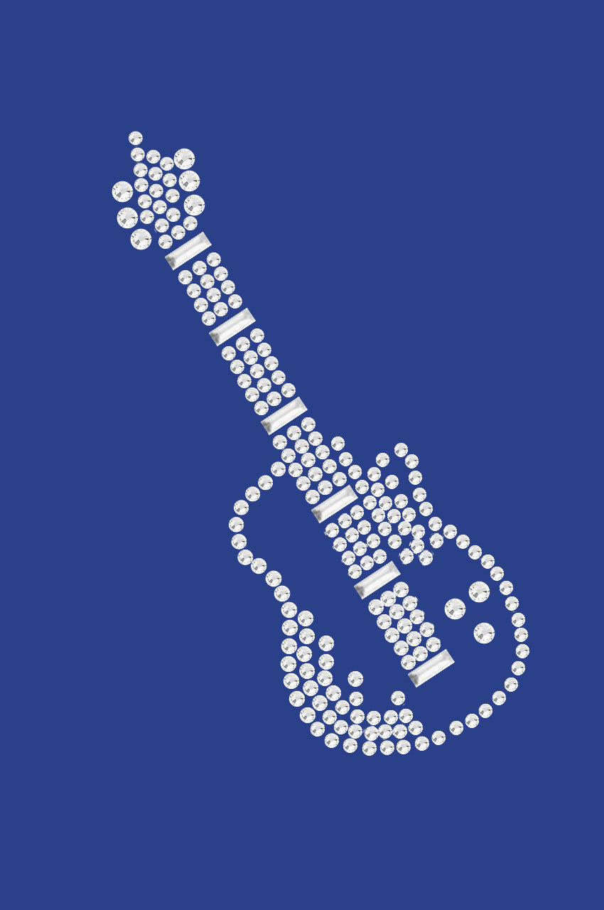 Guitar (Rhinestone) - Womens T-shirt