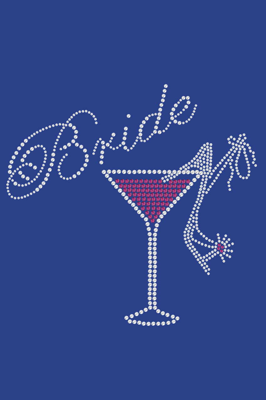 Bride with Drink & High Heel Shoe - Womens T-shirt