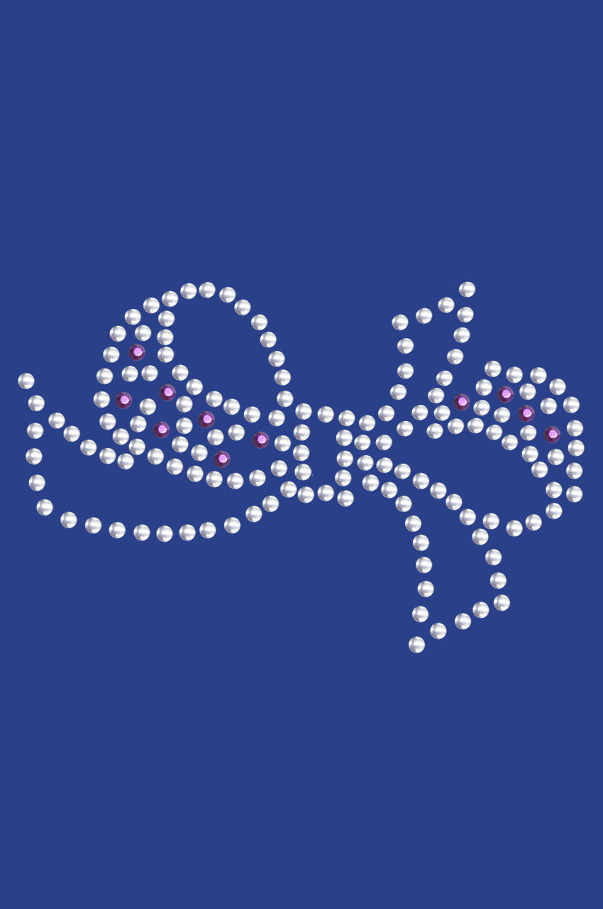 Bow (Purple & Silver) - Bandanna