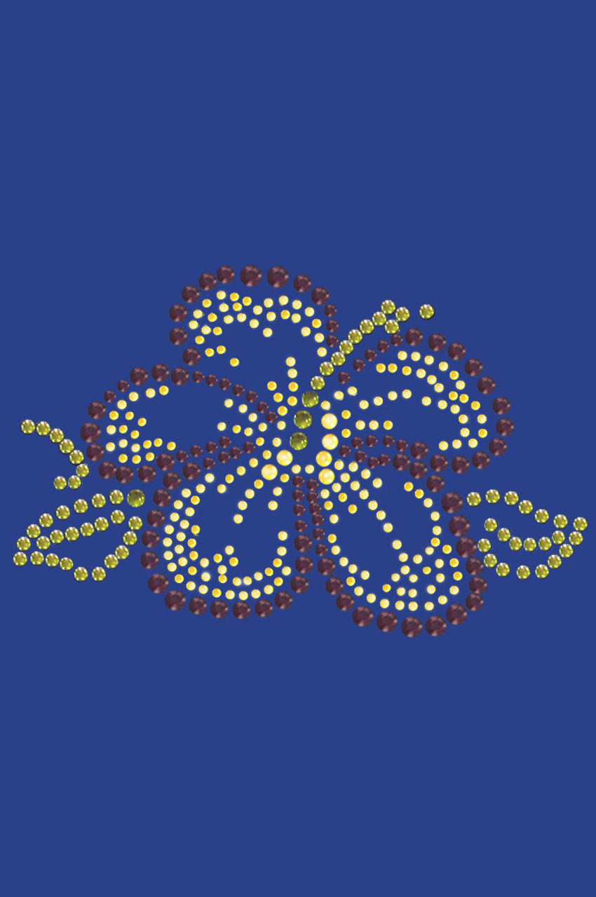 Purple & Yellow Hibiscus - Bandanna